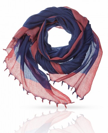 Палантин Унисекс W-BORDE/BLUE.MARON